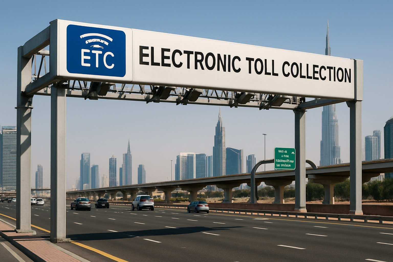 Electronic toll collection system on Dubai highway